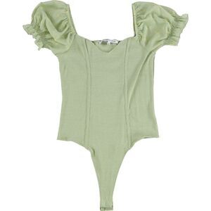 Celebrity Pink Womens Floral Puff Sleeve Bodysuit Jumpsuit, NWT